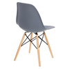 Krzesło P016W PP dark grey, drewniane nogi
