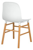 Krzesło IKAR białe - polipropylen, drewno bukowe