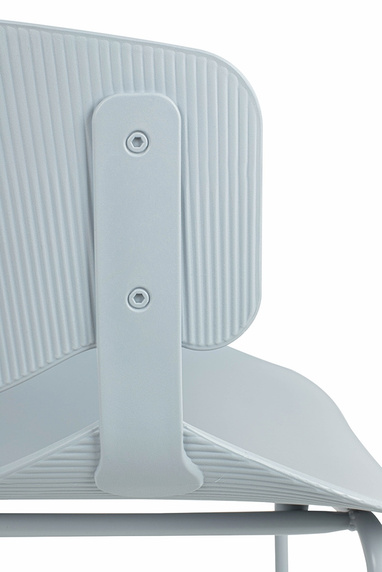 Krzesło GARRET jasnoszare - polipropylen, metal