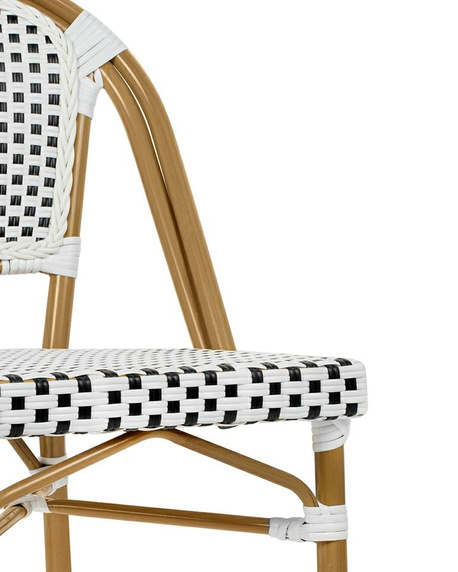 Krzesło ogrodowe CAFE PARIS białe rattan