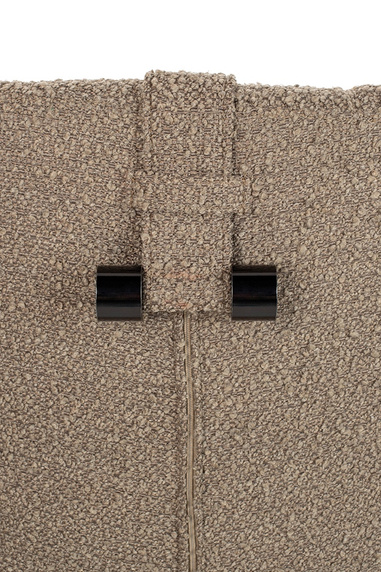 Fotel TEDDY GRAND z podnóżkiem ciemny brązowy - stal