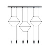 Lampa wisząca LINEA-6 LONG czarna 100 cm