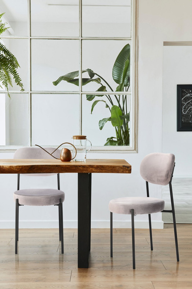 Krzesło Camile Velvet szare