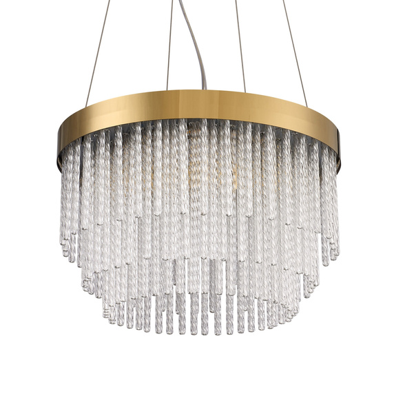 Lampa wisząca GLORIA LED kryształowa złota 40 cm