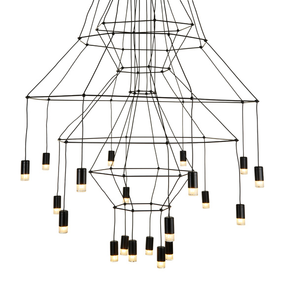 Lampa wisząca LINEA-20 czarna 120cm