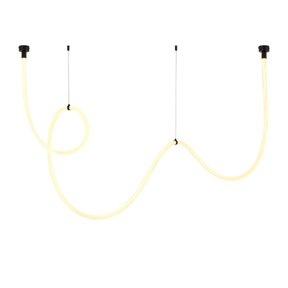 Lampa wisząca SNAKE LED wąż ledowy czarna 400 cm
