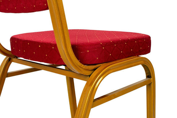 Krzesło bankietowe / konferencyjne HEROS  czerwone / złote