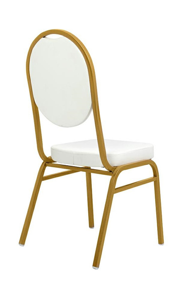 Krzesło bankietowe / konferencyjne        HESTIA białe / złote