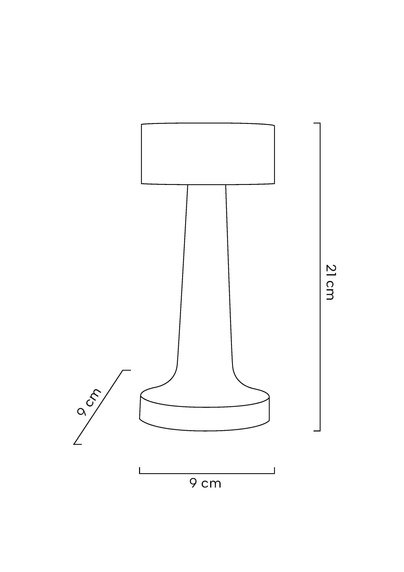 Lampa biurkowa LEE złota - wbudowana bateria, LED
