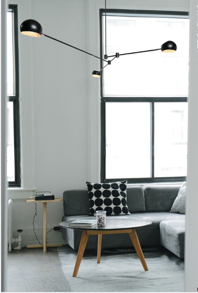 Lampa wisząca ASTRONOMY-3 czarna 175 cm
