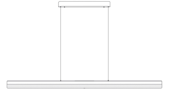Lampa wisząca LED ANABELLA czarna 120 cm - nowoczesna do salonu, jadalni i biura