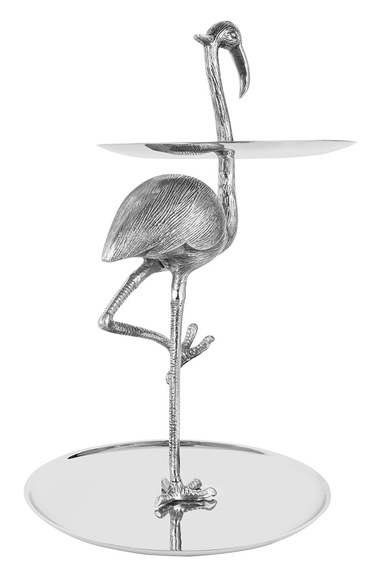 KARE patera / etażerka FLAMINGO srebrna