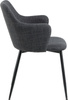Krzesło Ilsa z podłokietnikami szary ciemny