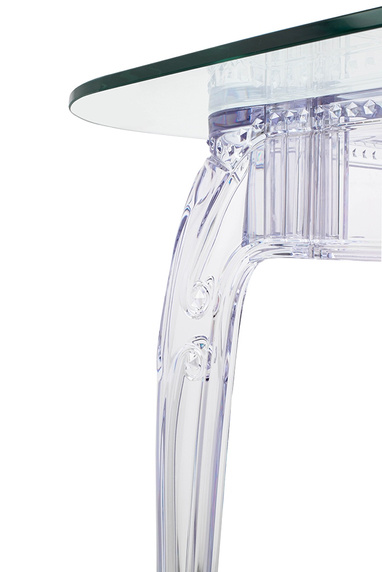 Stół KING 160 transparentny - poliwęglan, szkło hartowane