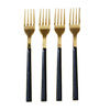 Zestaw 4 widelczyków deserowych           Charlotte złote/czarne