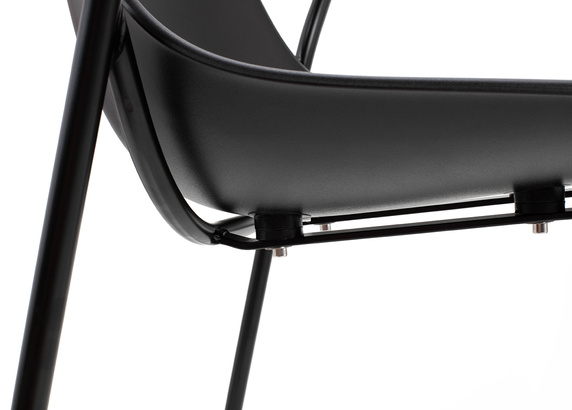 Krzesło RESOL ARM czarne - polipropylen, metal