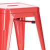 Stołek Paris czerwony inspirowany Tolix