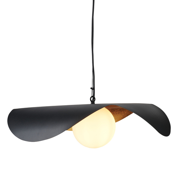 Lampa wisząca ENZO czarno złota kula 60 cm