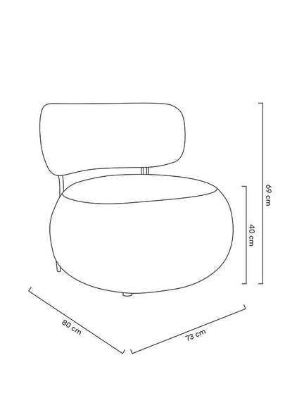Fotel LOW TEDDY biały