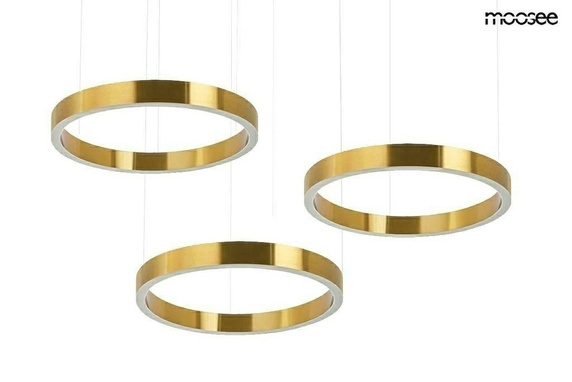MOOSEE lampa wisząca RING 40 + 40 + 40 złota na jednej podsufitce