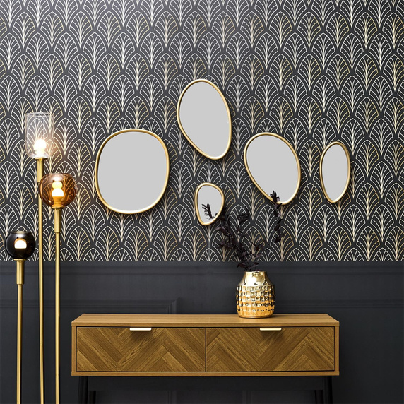 Zestaw 5 luster Organic Shape złote