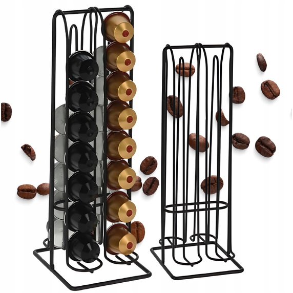 Stojak na kapsułki do kawy Nespresso      metalowy czarny