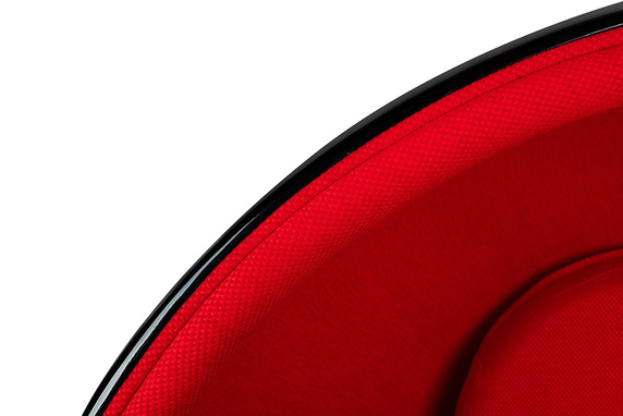 Fotel BALL BLACK czerwony - włókno        szklane, metal