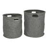 Zestaw 2 pudełek filcowych okragłe szare