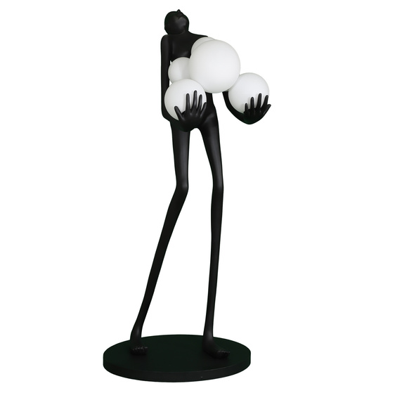 Lampa podłogowa WOMAN czarna 180 cm