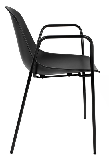 Krzesło RESOL ARM czarne - polipropylen, metal