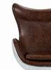 Fotel EGG AVIATOR PU brązowy - ekoskóra,  metal