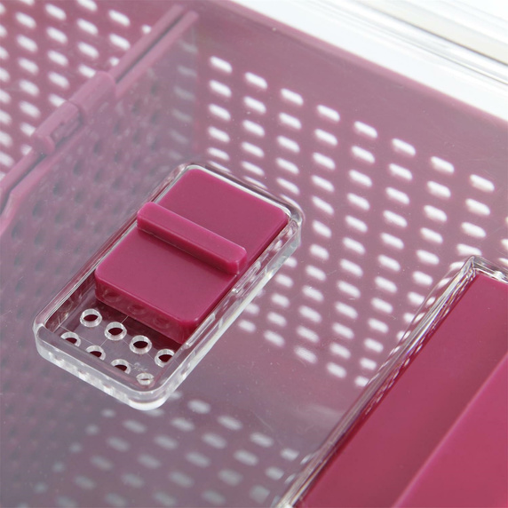 Pojemnik do przechowywania  w lodówce  owoców i warzyw bordowy