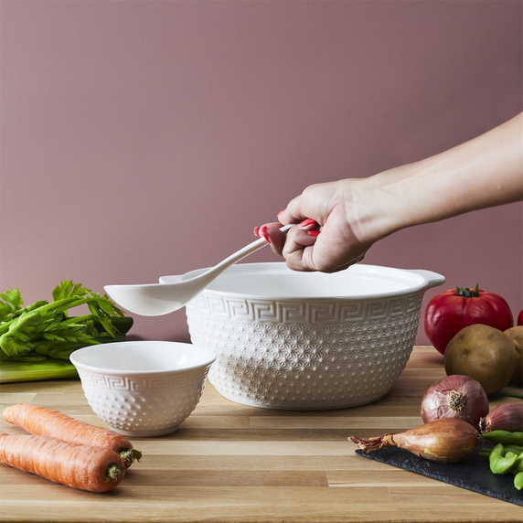 Zestaw do serwowania zup Waza, łyżka, 6  miseczek