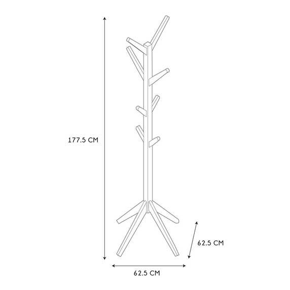 Wieszak na ubrania Tree naturalny