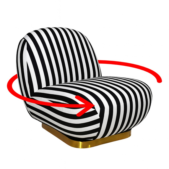 MaMaison fotel obrotowy AZURE biały / czarny