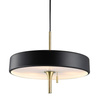 Lampa wisząca ARTDECO czarno - złota 35 cm do salonu