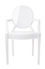 Krzesło LOUIS białe - poliwęglan