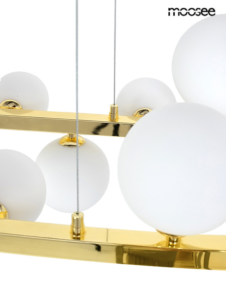 MOOSEE lampa wisząca ALURE OVAL 120 złota/mleczna