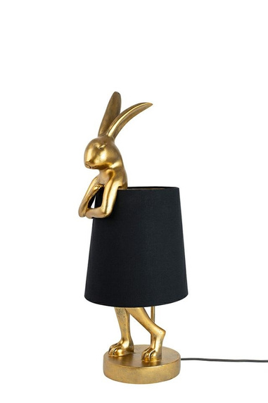 KARE lampa stołowa RABBIT 50 cm złota / czarna