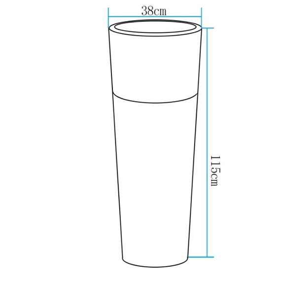 Lampa ogrodowa donica FLOWER POT XL LED RGBW 16 kolorów 115 cm