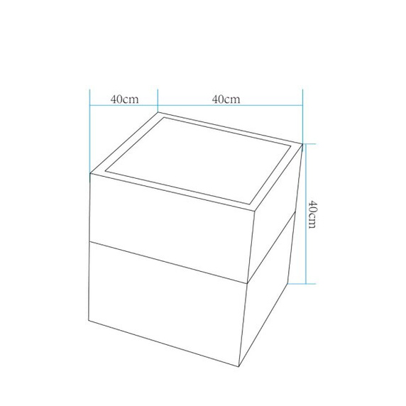 Lampa ogrodowa donica FLOWER CUBE LED RGBW 16 kolorów 40 cm