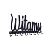 Wieszak ścienny Witamy czarny