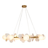 Lampa wisząca CHIC biało złota 105 cm - nowoczesna lampa do salonu