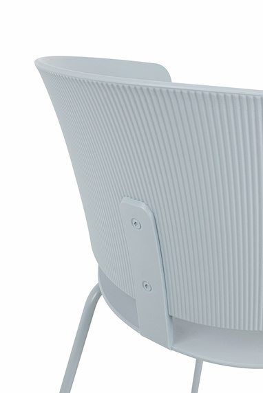 Krzesło GARRET jasnoszare - polipropylen, metal