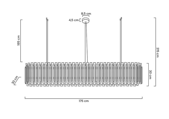 MOOSEE lampa wisząca GALLIANO LONG ciemne złoto