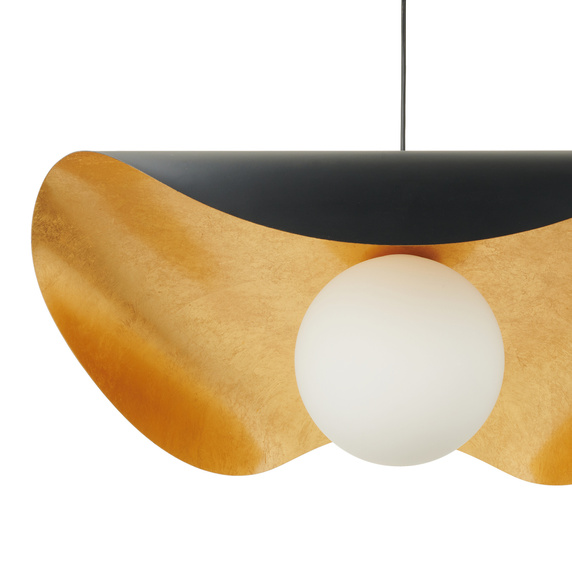 Lampa wisząca ENZO czarno złota kula 40 cm