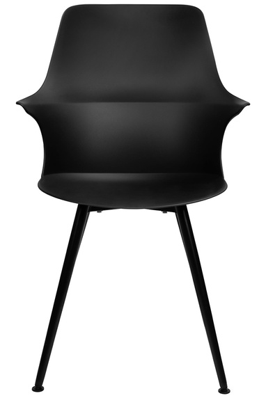 Krzesło BRAZO HIGH czarne - polipropylen, metal