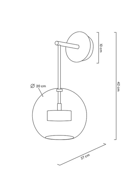 Lampa ścienna CAPRI WALL złota