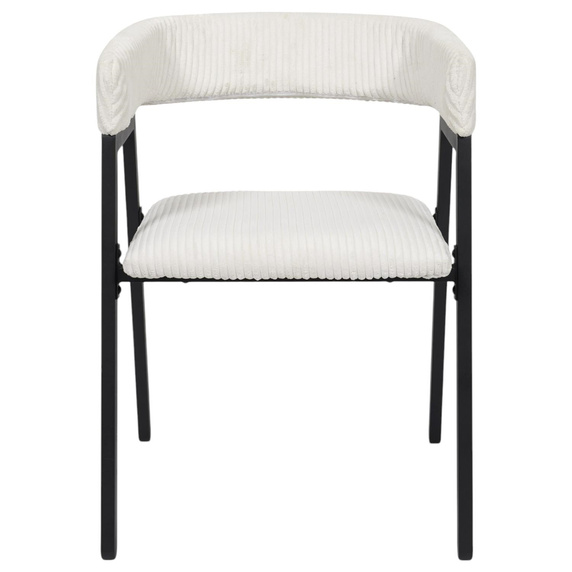 Krzesło Scott białe/czarne sztruks