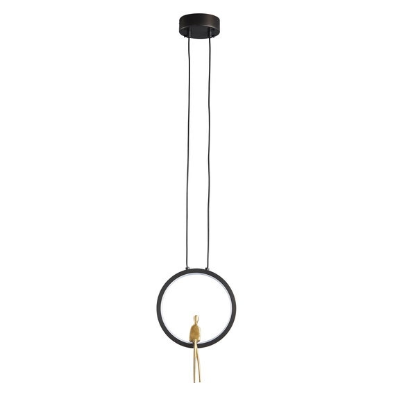 Lampa wisząca AMICI led czarno złota 27 cm